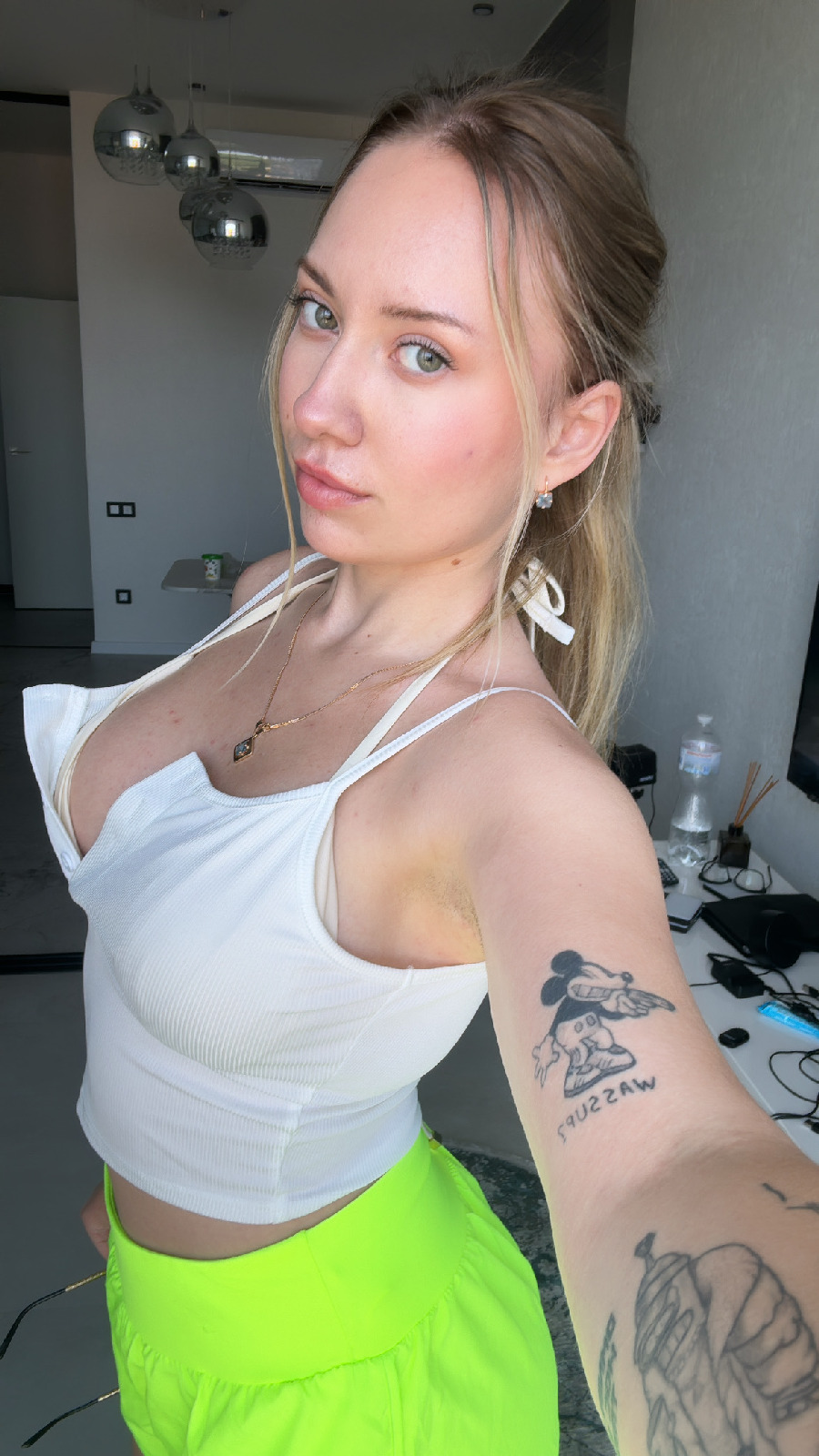 KateV in her underwear in Ernakulam